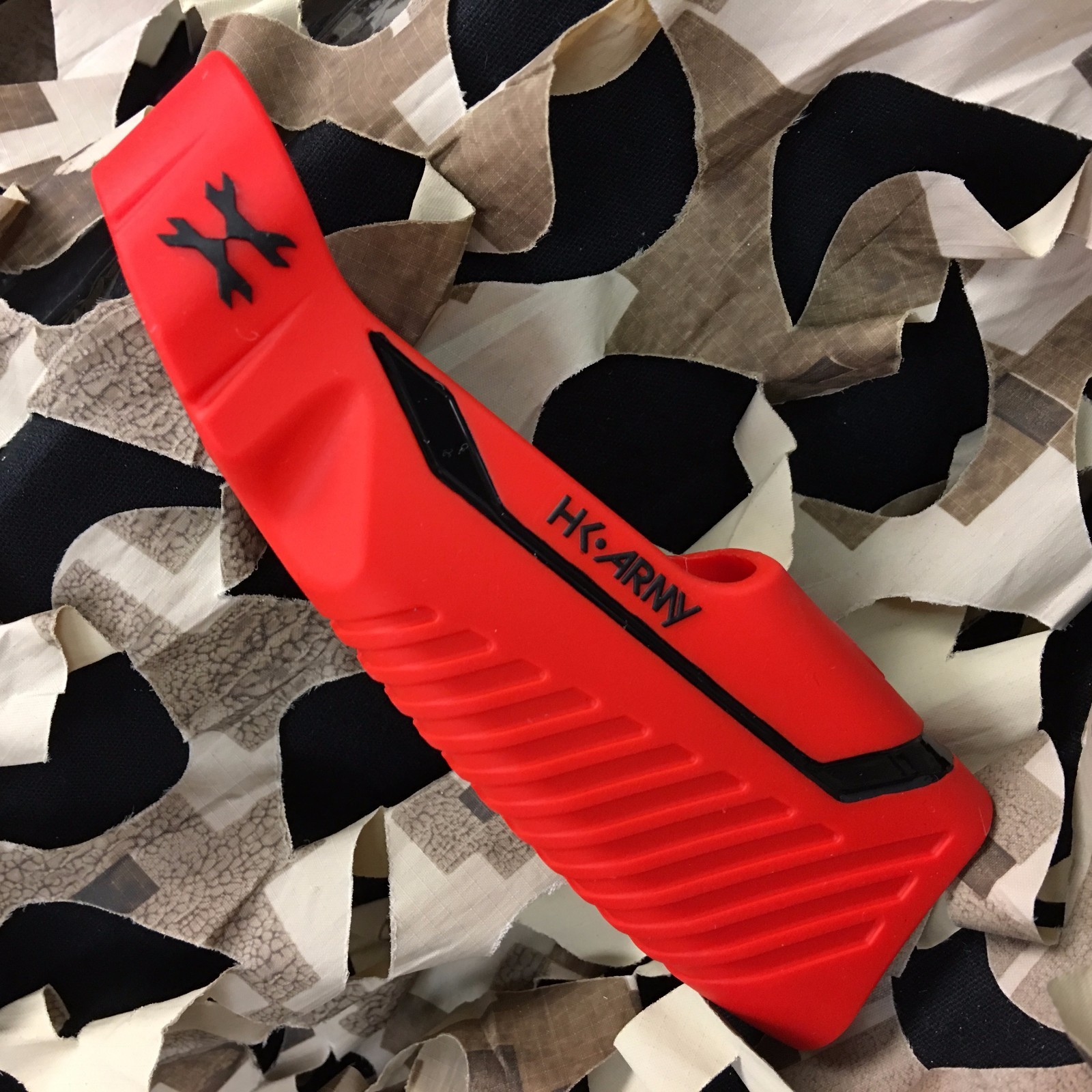 NEW HK Army Paintball Axe Reg Grip - Red/Black