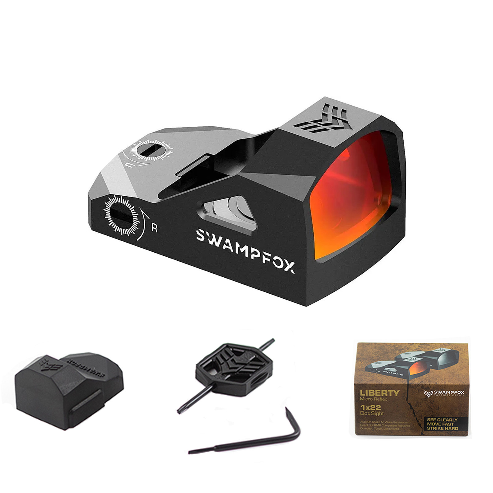 Swampfox Liberty 1x22mm 3 MOA Red/Green Dot Micro Reflex Sight For RMR Footprint
