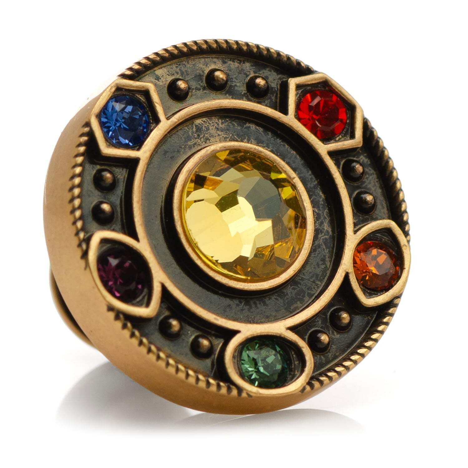 Marvel Avengers Infinity Stones Antique Gold Lapel Pin