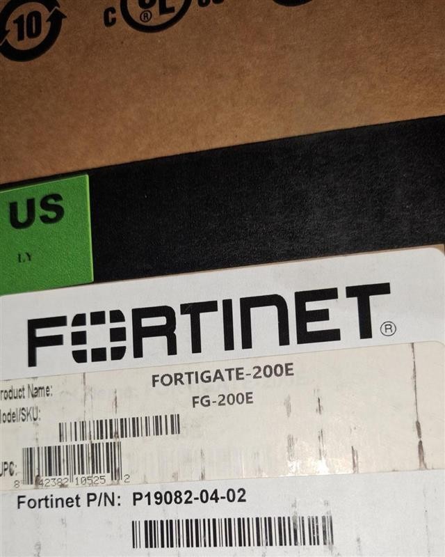 Fortinet FortiGate 200E Security Appliance FG-200E P19082-04-02
