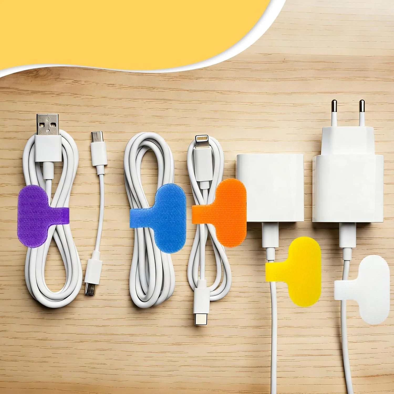 32 Pcs Multi Color Durable Cable Lables with Writable Surface,Waterproof Wire La