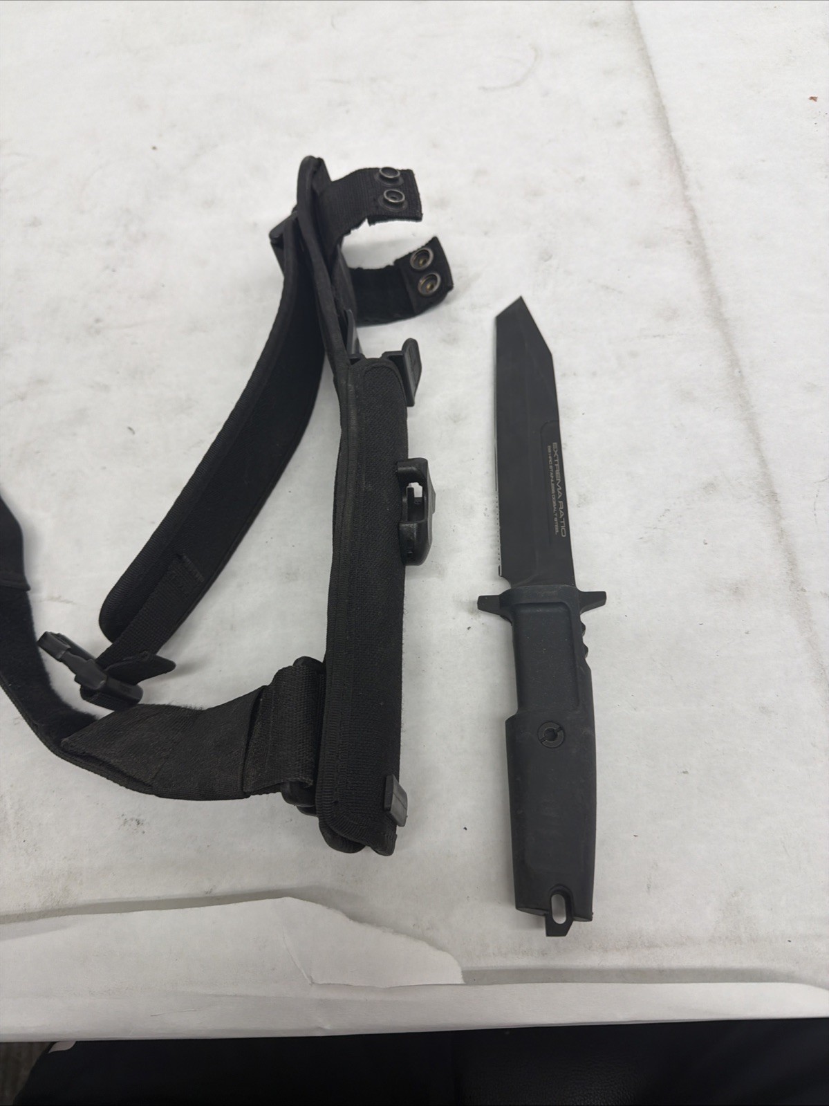 Extrema Ratio Fulcrum S Fixed Black 04.1000.0092/BLK 6" N690 Black Knife