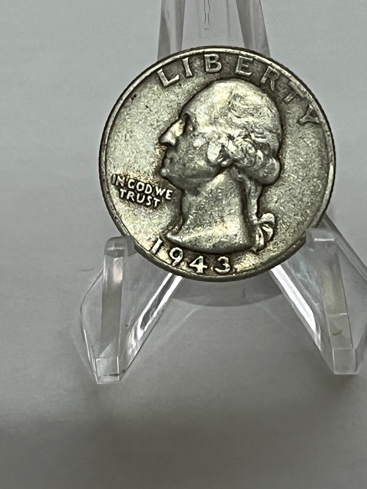 1943  Washington Silver Quarter 25c Circulated # TA103