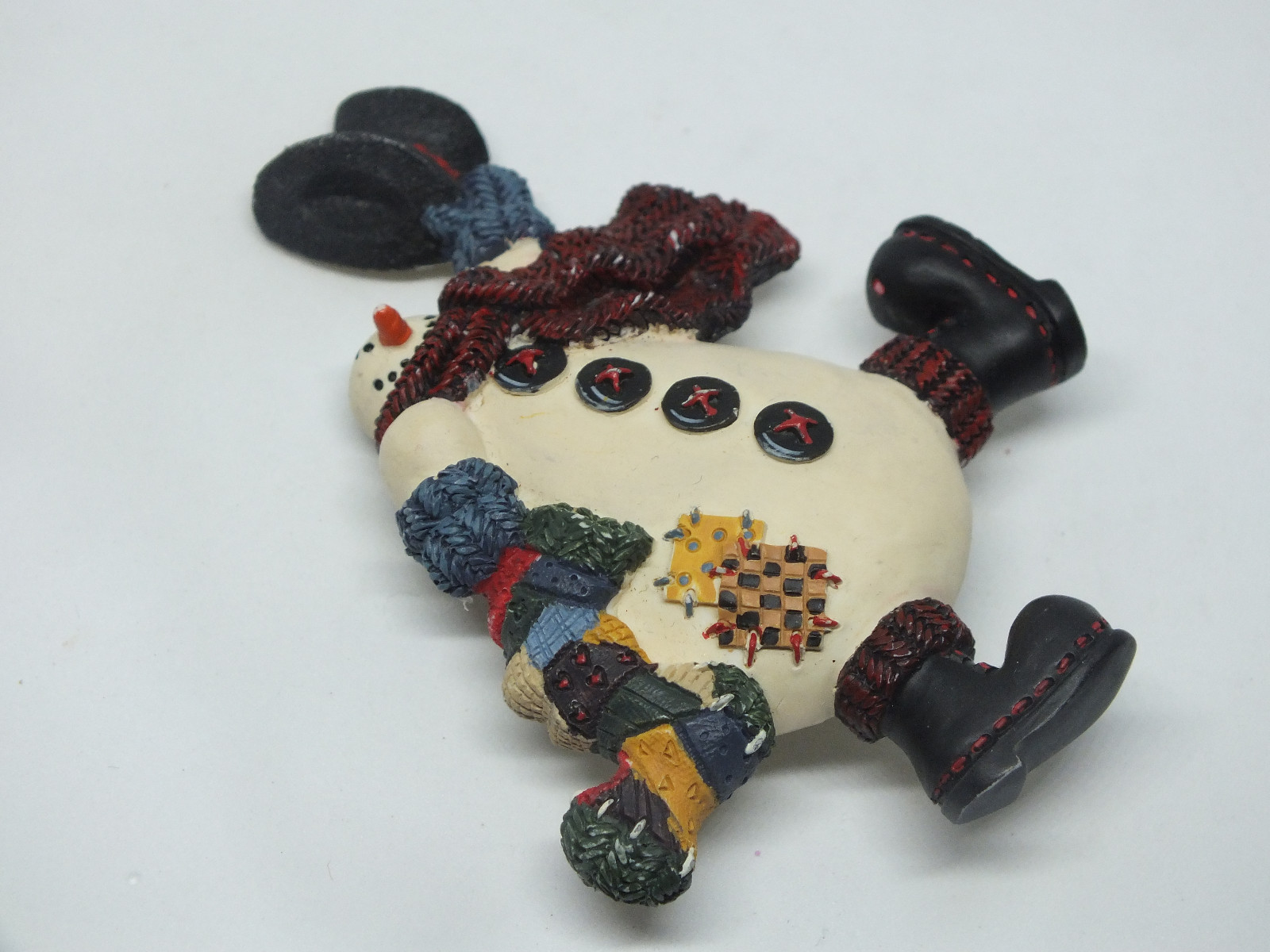 Beautiful Brooch Pin Snowman Tipping his Hat 3 x 2 1/4" CUTE