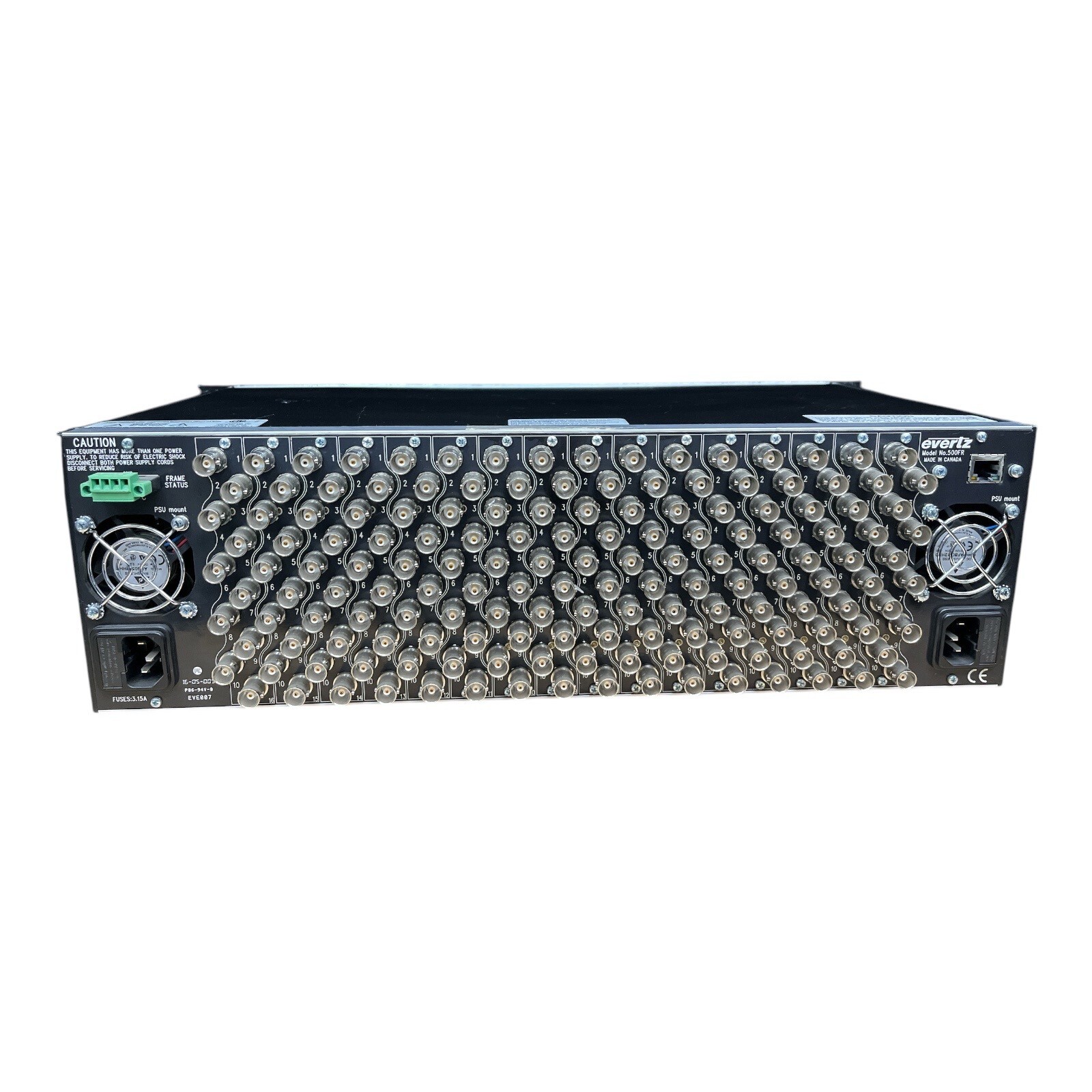 Evertz 500FR Compact Distribution Frame 6x 500DCDA-HD Cards
