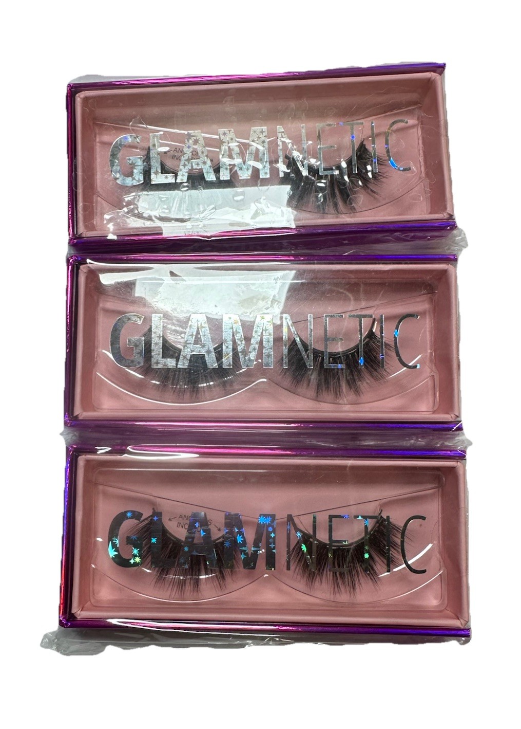 3X GLAMNETIC “VIRAL” 3 Pair Of Magnetic Reusable Eyelashes -  Long