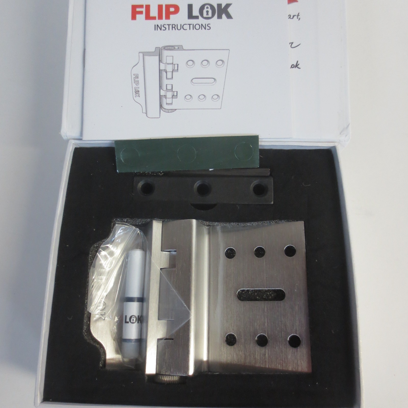 FlipLok, Residential Lock for Inward Swing Door - SILVER
