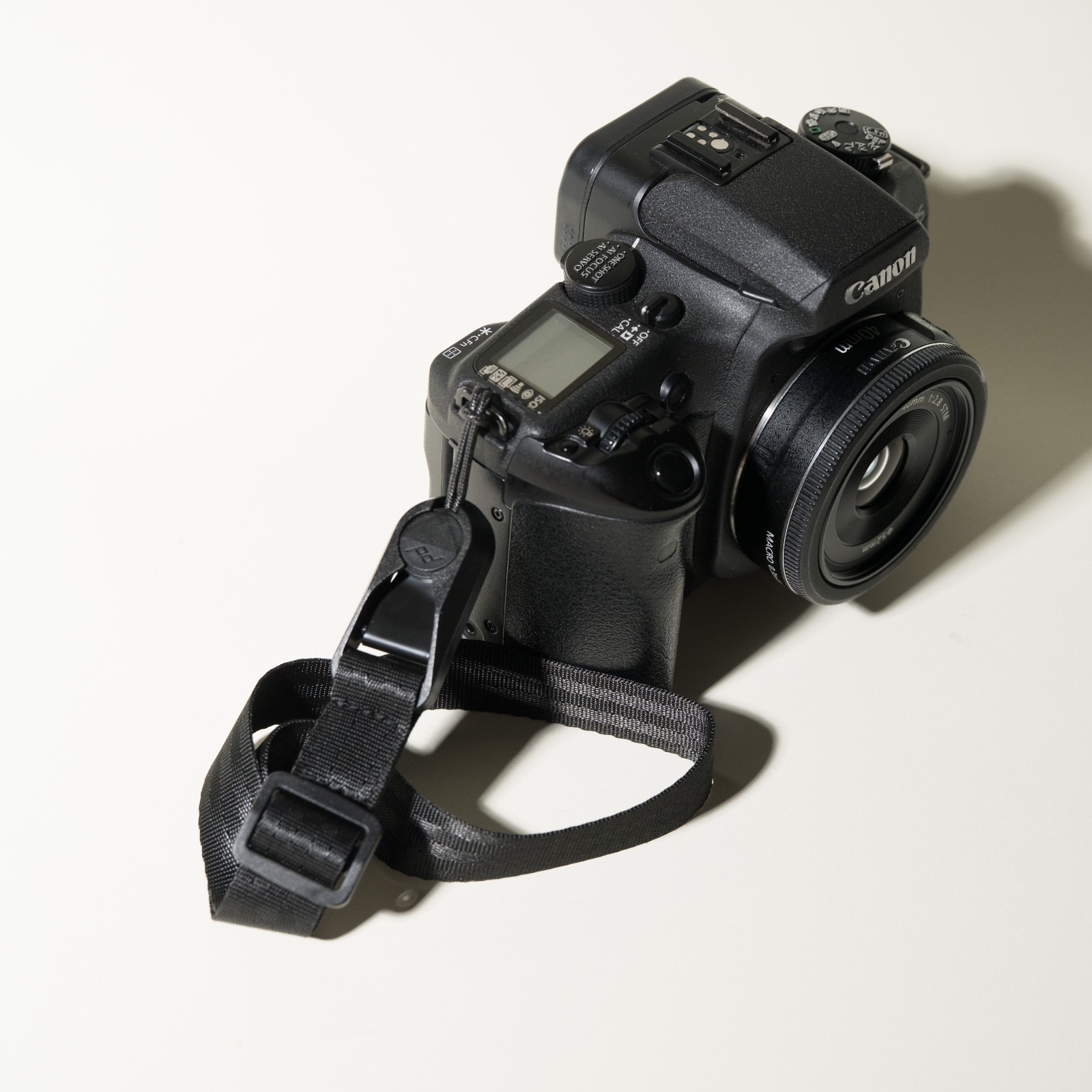 All Black Adjustable Slim Photo Camera Strap w/ Peak Design Anchor - Quick Mount