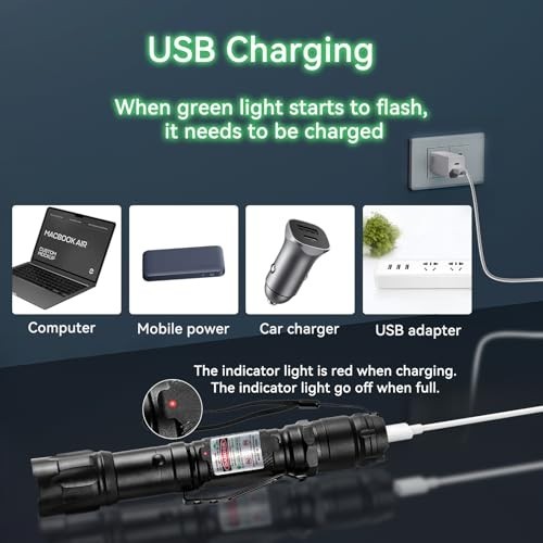 Green Laser Pointer 1000 Lumens Rechargeable Star Cap Single Dot Starlight