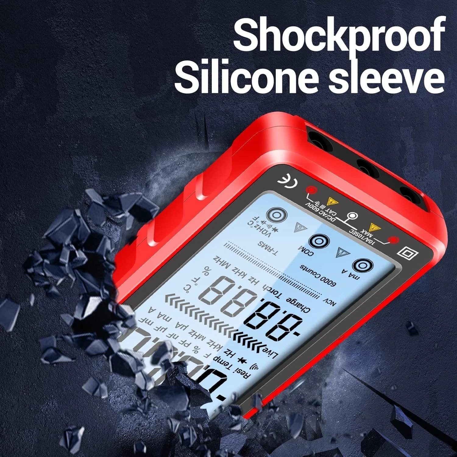 Digital Multimeter Tester Auto-Ranging TRMS 6000 Counts Voltmeter Smart Rech...