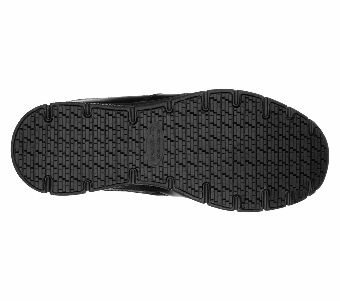 Mens Skechers 77156 Nampa Memory Foam Slip Resistant Black Work Shoes