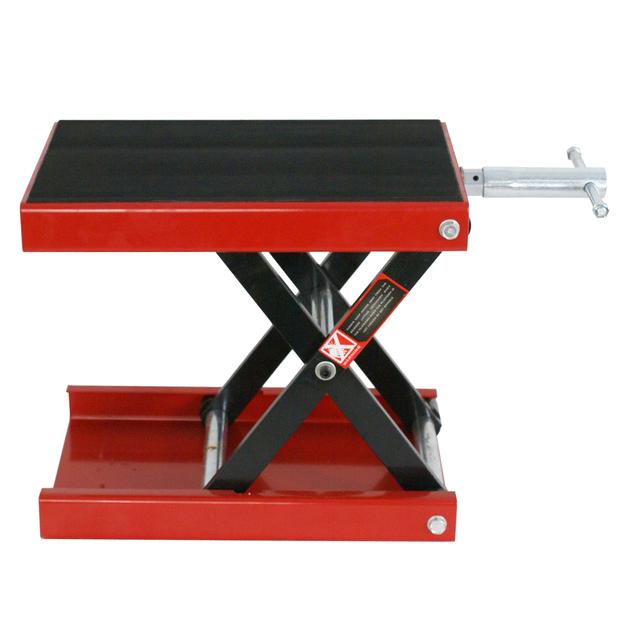 Motorcycle Scissor Jack Lift Stand Widow Cruiser Touring Bike Wide Deck 1100 lbs