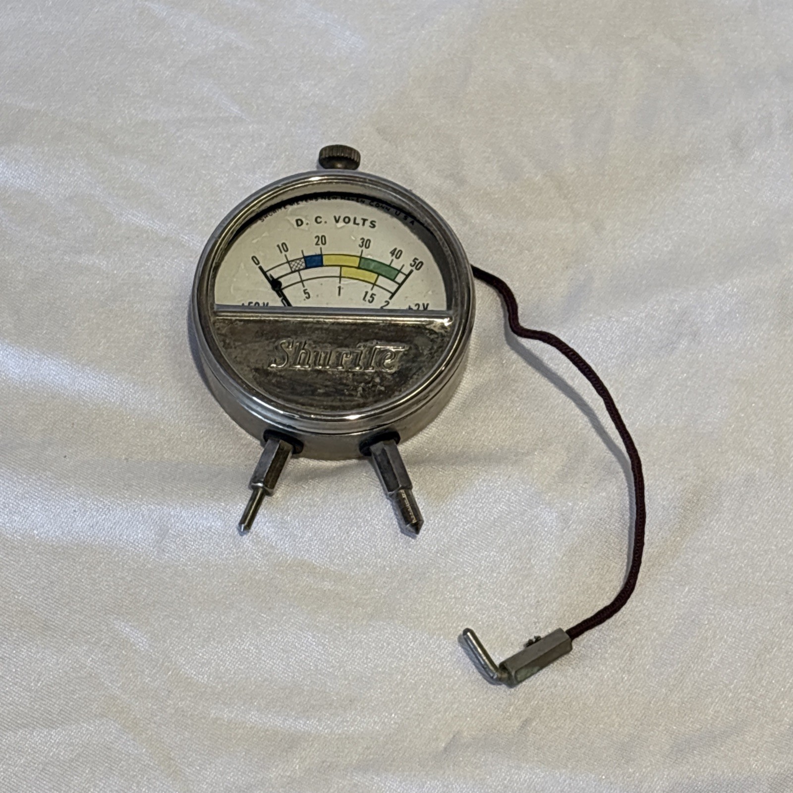 Vintage & Rare Shurite D.C. Voltage Tester 0 - 50 D.C. Volts