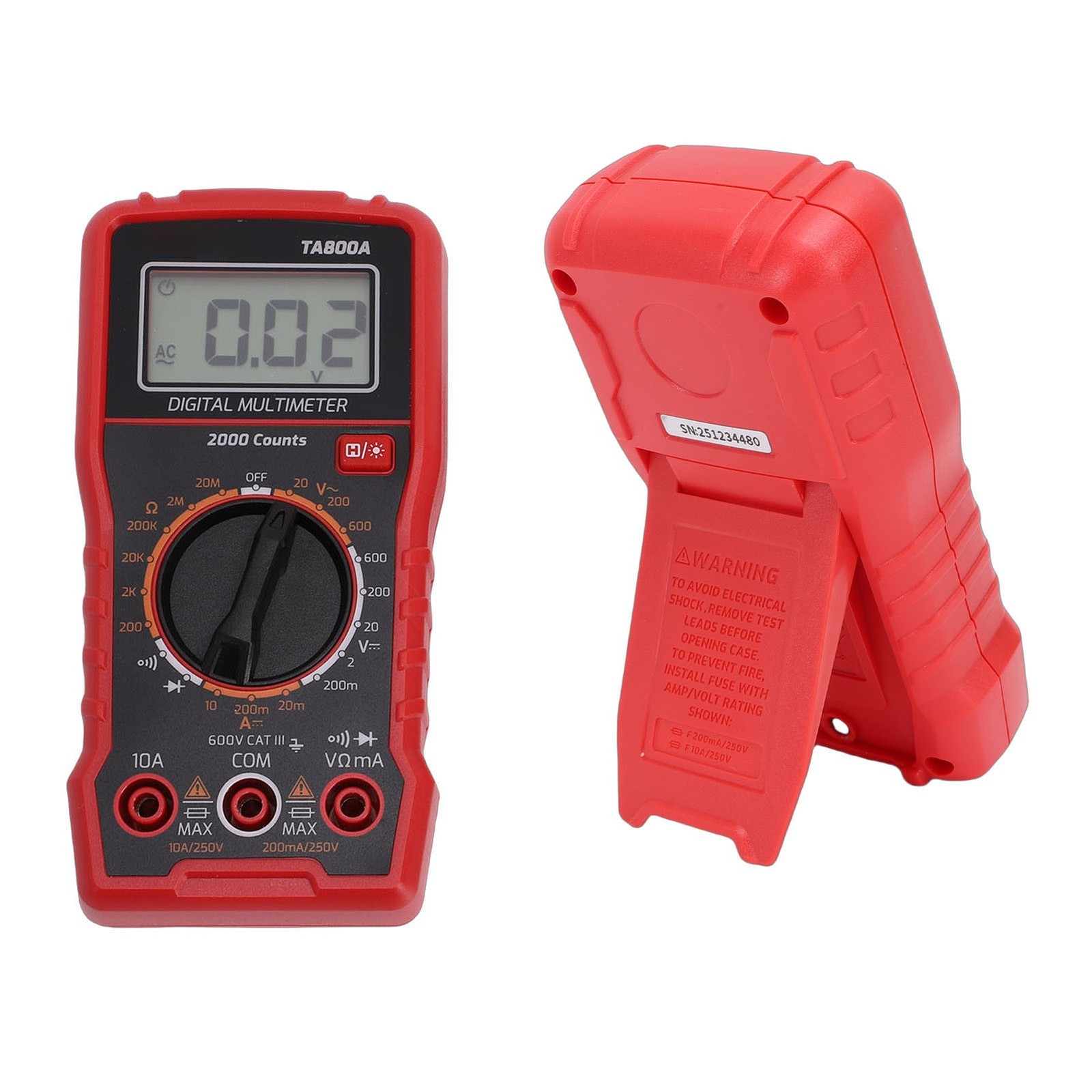TA800A Digital Multimeter with True for rms and NCV Detection for Professional