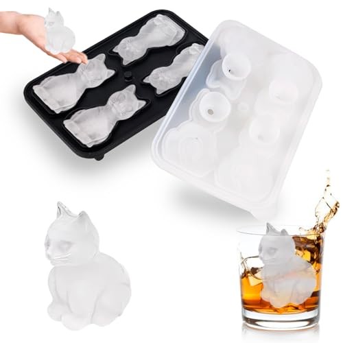 Ice Cube Tray Mold - 3D Shape Ice Cube Trays, Cute Ice Cube Molds for Cat