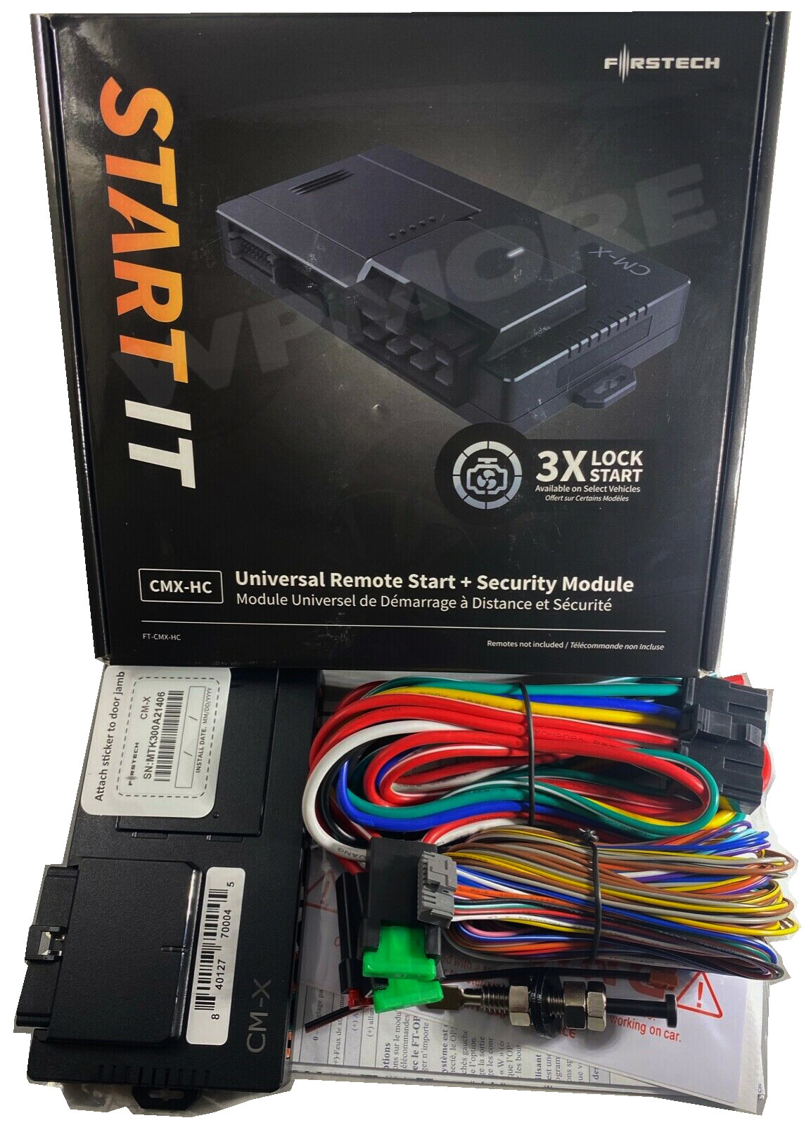 Compustar RFX-P2WT12-SS Kit + FT-CMX-HC Alarm Remote Start IT Controller