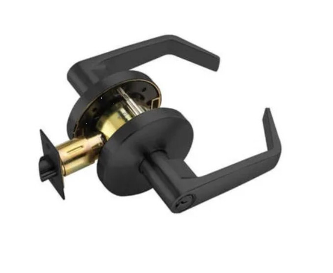 Falcon Falcon W Series Entrance Keyed Entry Lever Set with Dane Lever Black