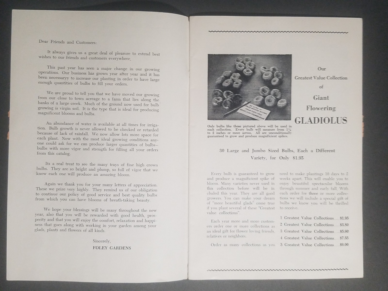 1957 Foley Gardens Catalog