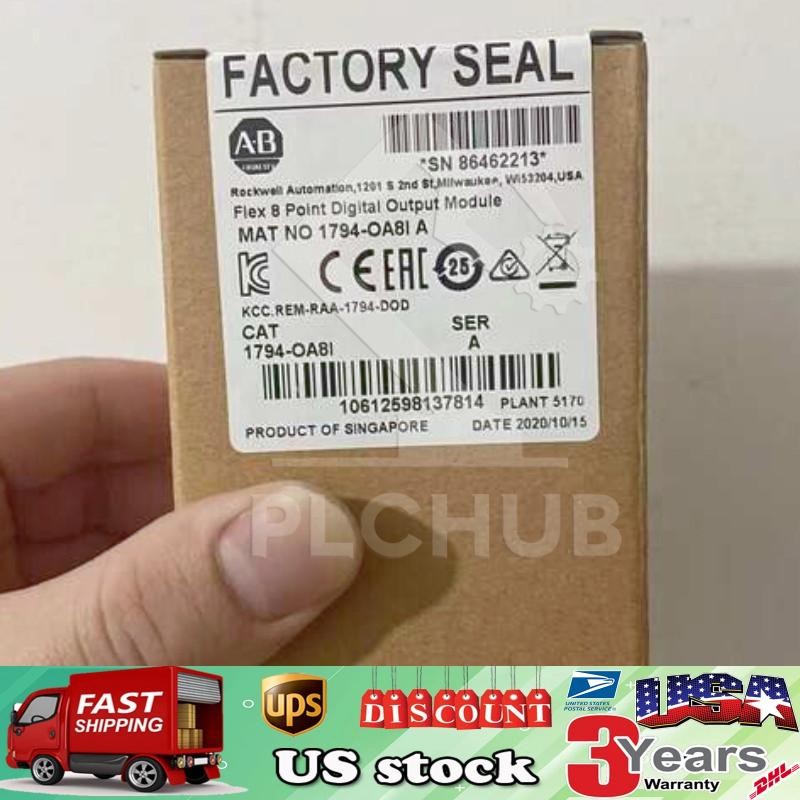 New Factory Sealed Allen-Bradley 1794-OA8I PLC Output Module AB 1794OA8I US