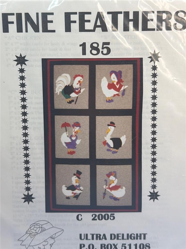 ULTRA DELIGHT Quilt Pattern - FINE FEATHERS #185 -- 2005