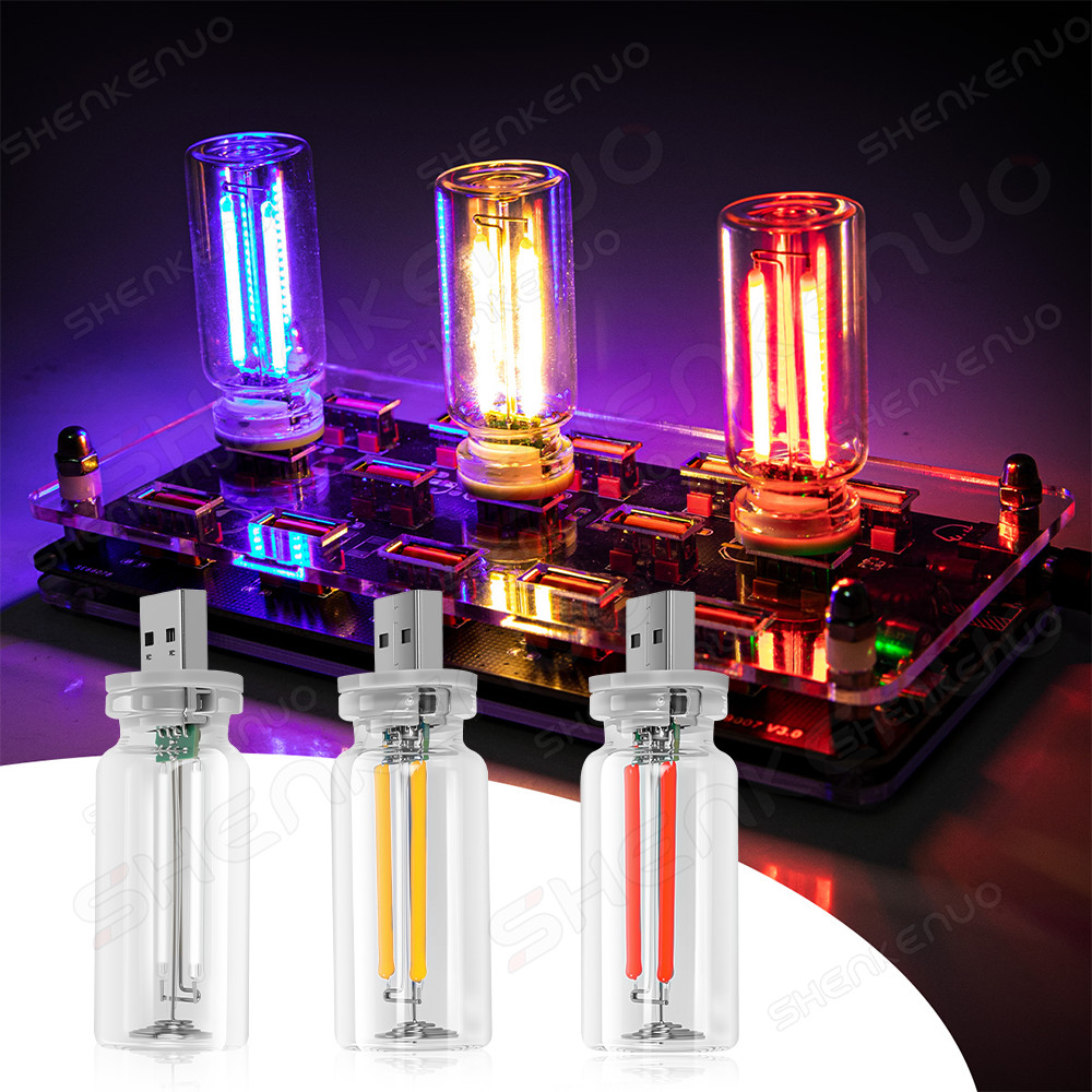 NEW Car LED Lighting Retro Auto Mood Lamps Night Lamps USB Touch Night Light 2PC