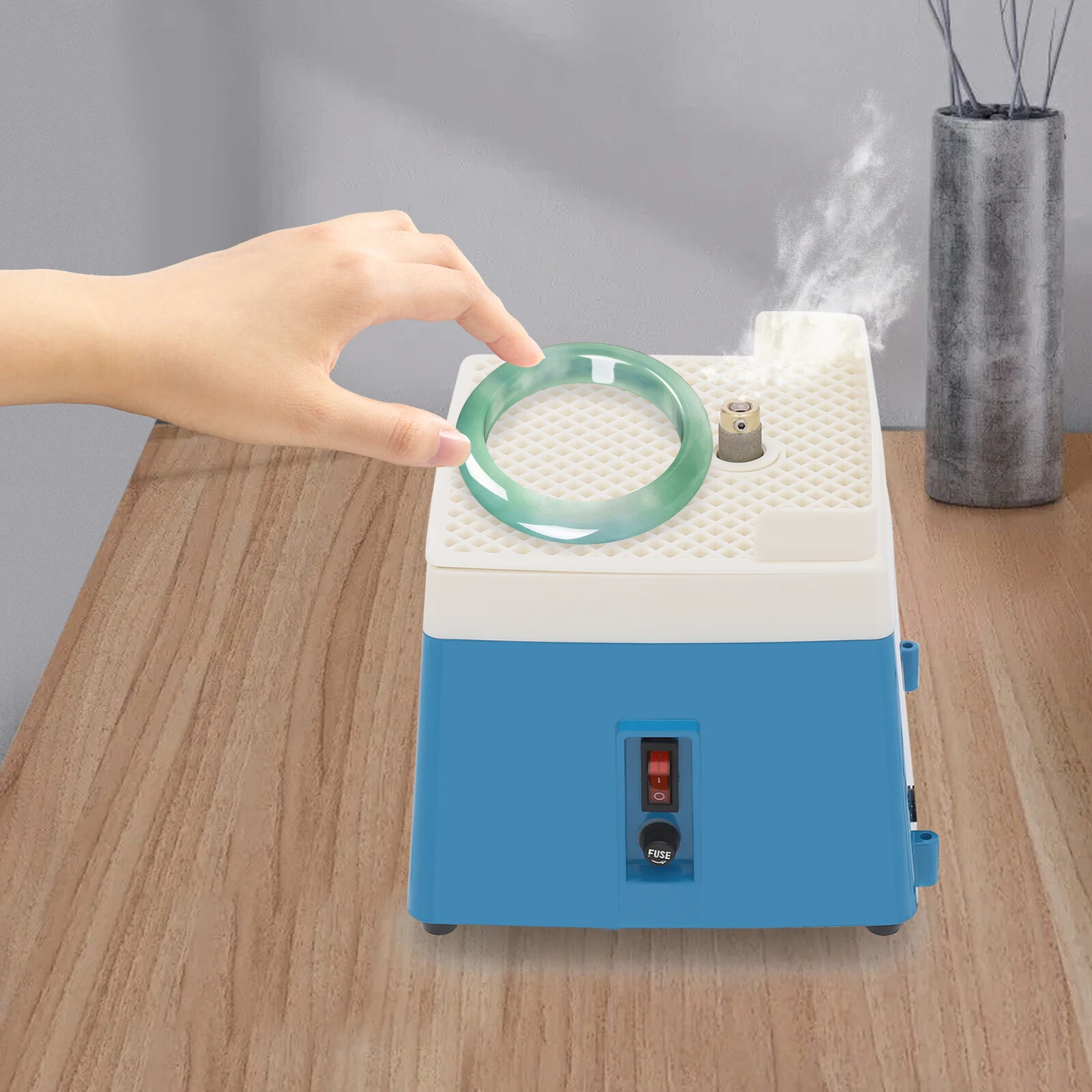 Automatic Mini Industrial Stained Grinding Desktop w/Grinding Wheel 4200r/Min