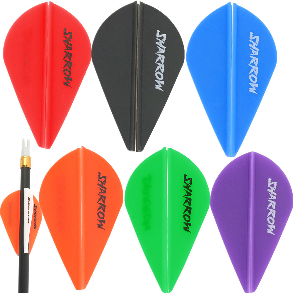50X 2" Archery Vanes Rubber Fletches Fletching Bow Target Hunt Arrows Shaft DIY