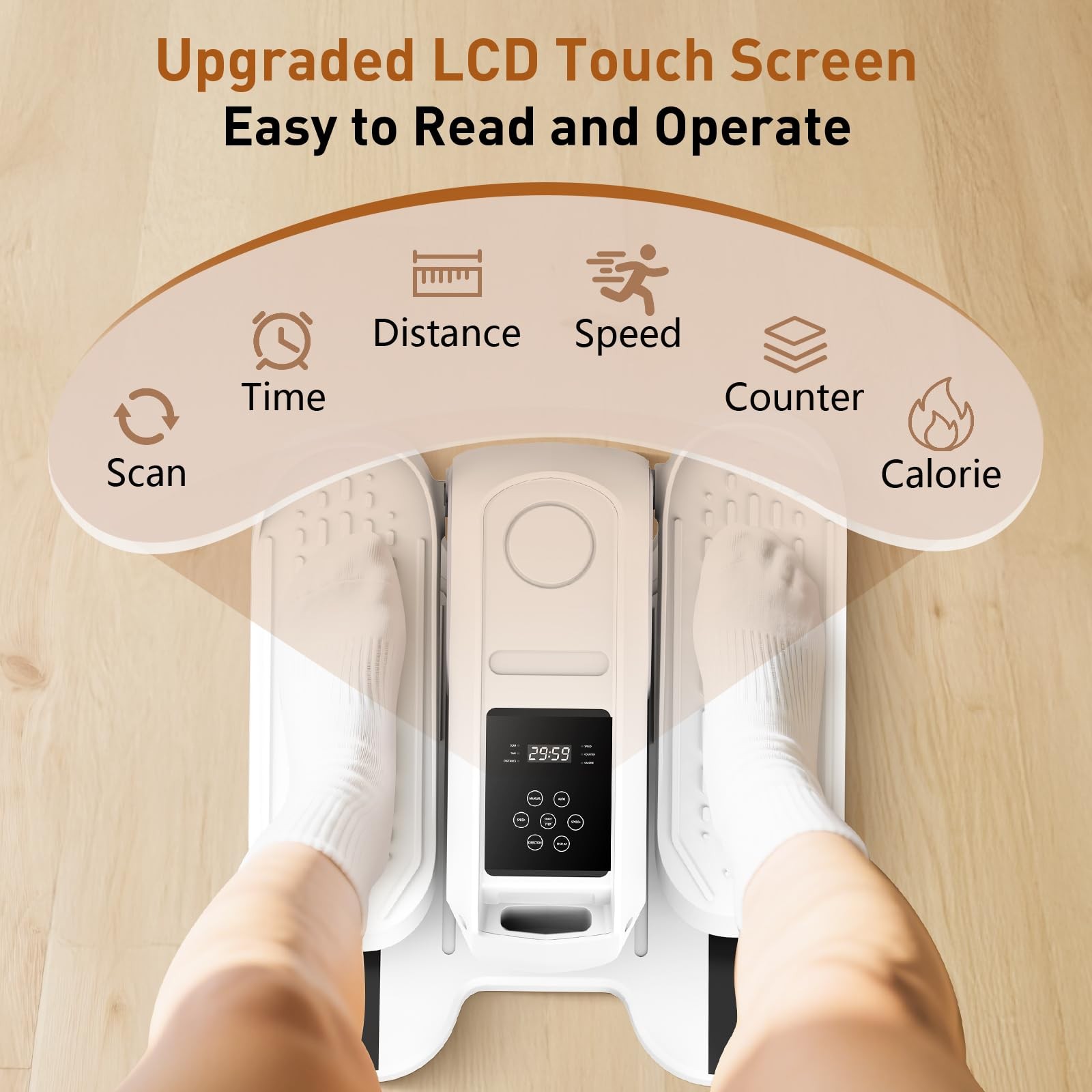 Under Desk Elliptical Exercise Machine, Elliptical Leg Exerciser as Seen on T...