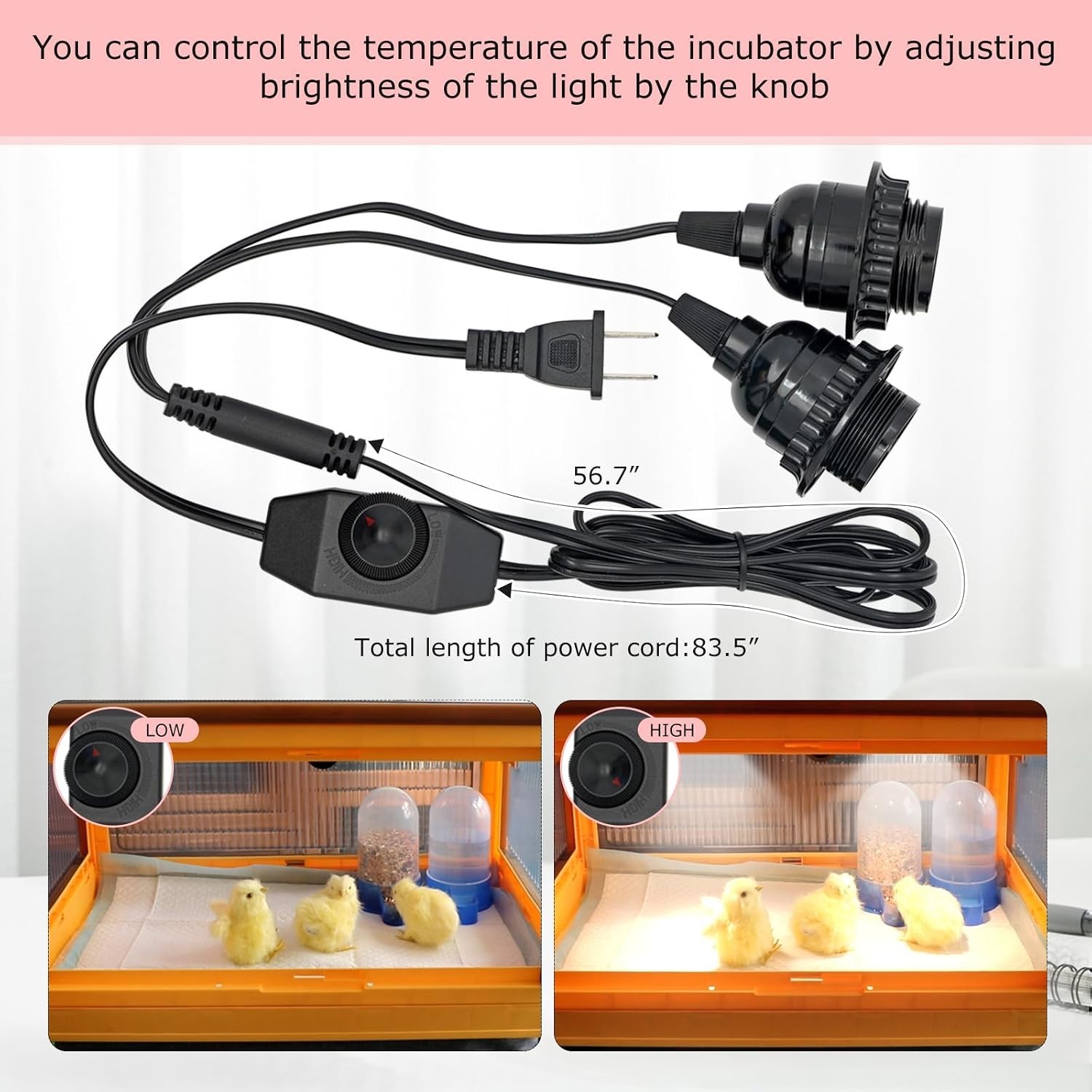 Chick Brooder Box for Chicks, Quail Brooder Box Kit with Heater Feeder