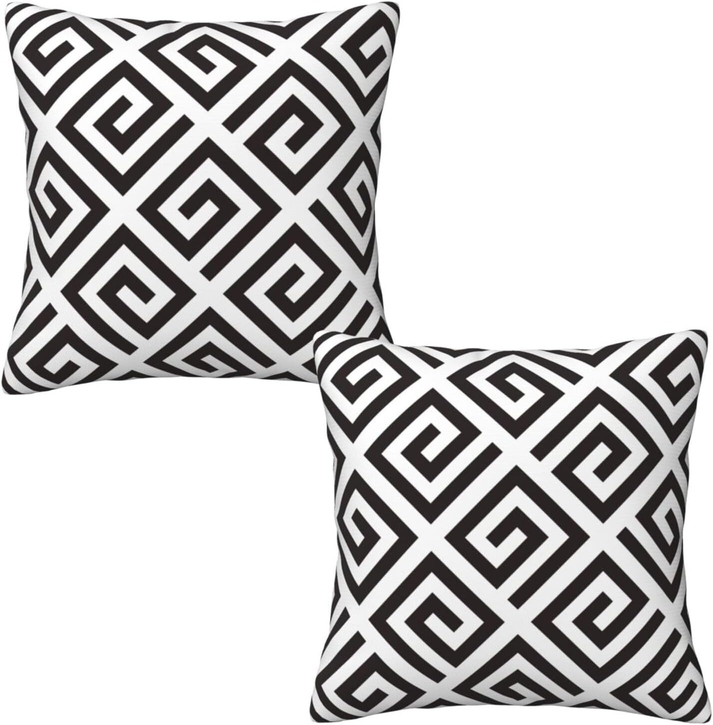 Modern Abstract Black and White Pillow Covers 18X18 in Couch Pillow Case Sets of