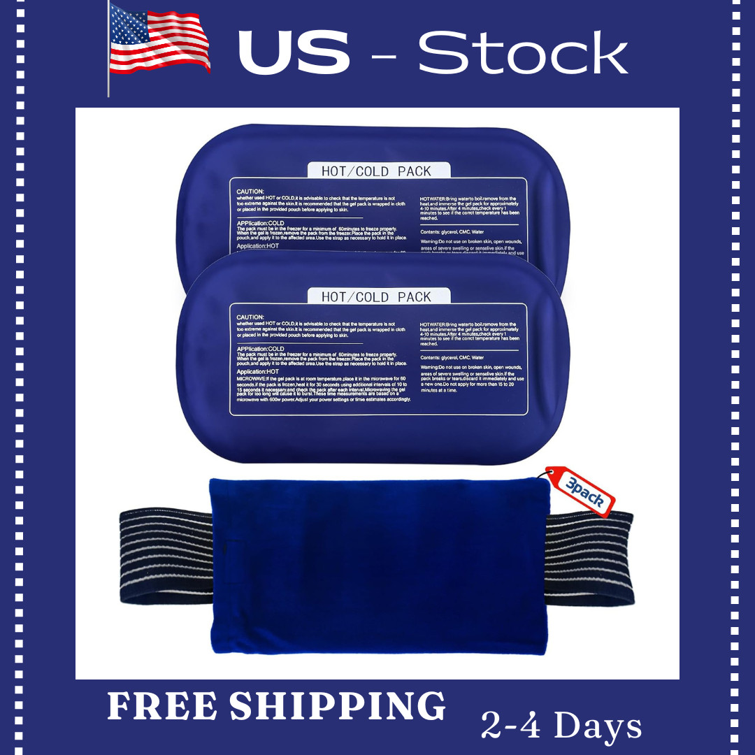 3 Pack Reusable Hot and Cold Ice Packs for Injuries, Knee 3 - Middle
