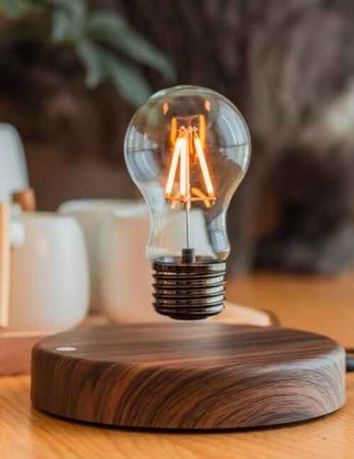 Levitating Bulb Lamp, Magnetic Floating Night Light & Desk Round-Classic Bulb