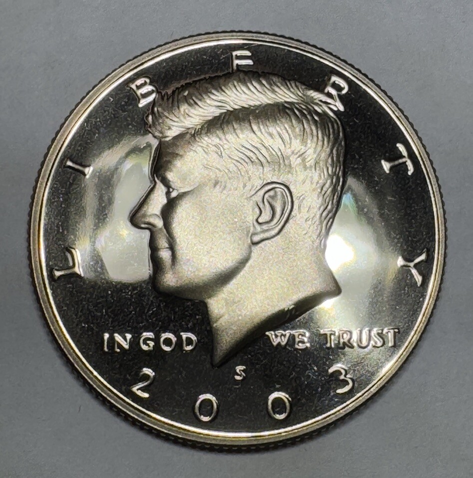 2003-S Proof Kennedy Half Dollar 50cent Piece from US Mint Proof Set