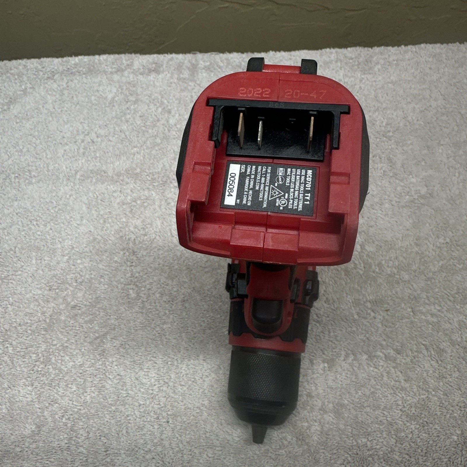 Mac Tools MCD701 12V MAX 3/8" Brushless Drill Driver Tool Only Used