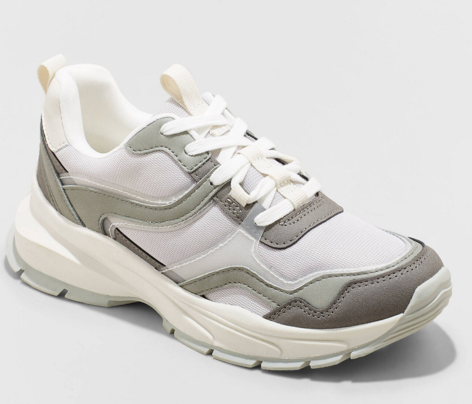 New INDIGO COMFORT SNEAKERS Memory Foam Gray Athletic Shoe A New Day Women's 9.5