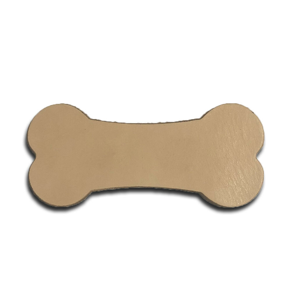 (25/50/100) -  Leather DOG BONE BLANKS - 7/8 oz. Veg Tan Leather - 96mm X 42mm