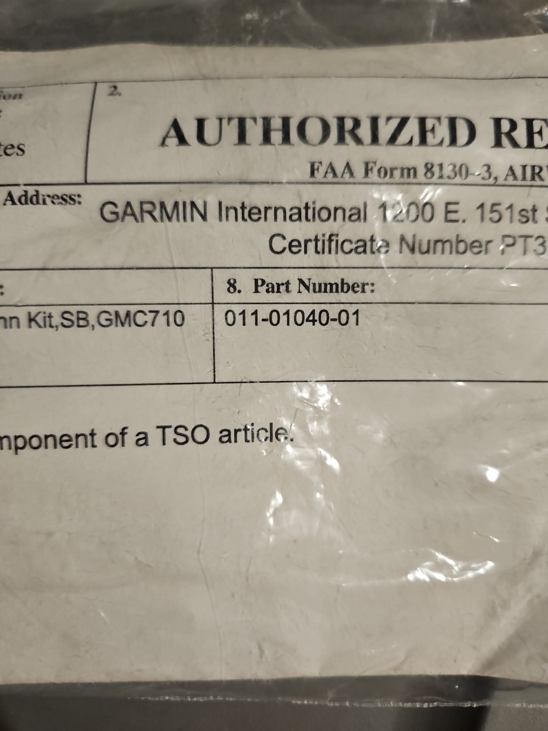 Garmin Connector Kit P/N 011-01040-01