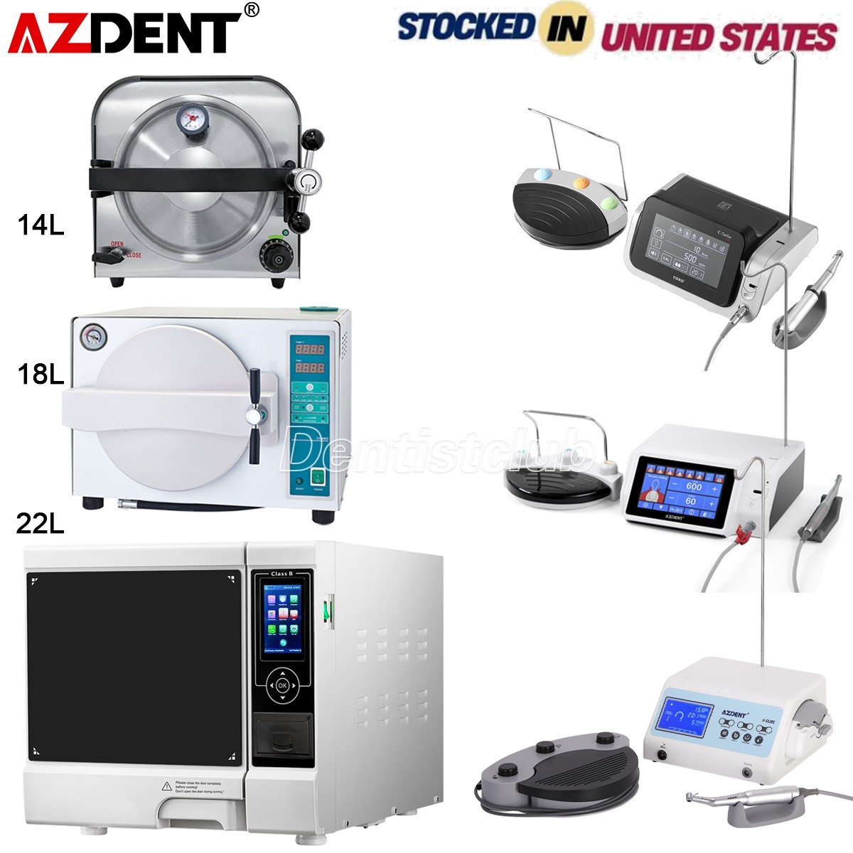 Dental Autoclave Steam Sterilizer Medical Class B /Surgical Implant Motor System