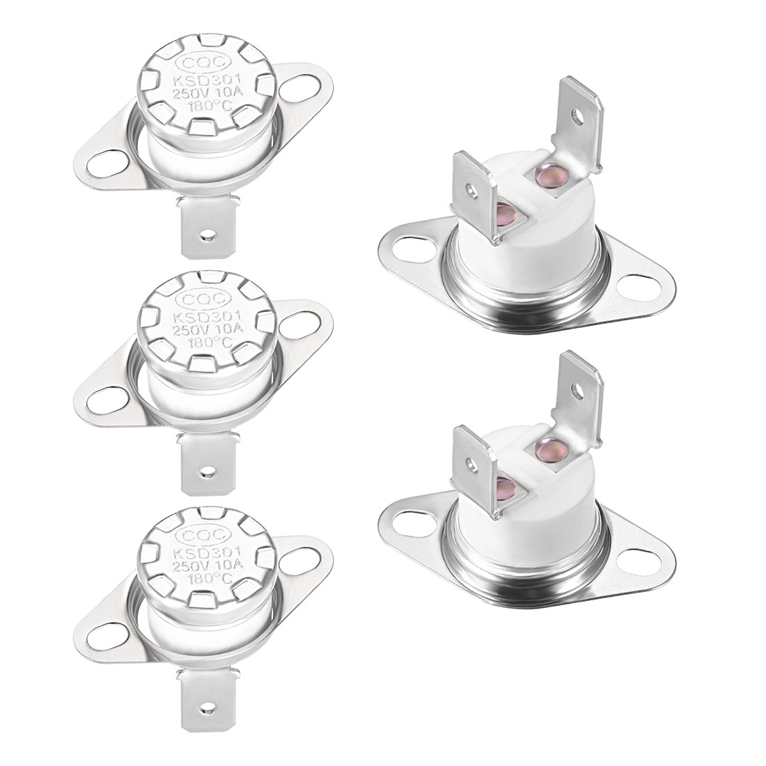 5 Pcs 180°C 10A Normally Closed NC Temperature Control Switch Thermostat