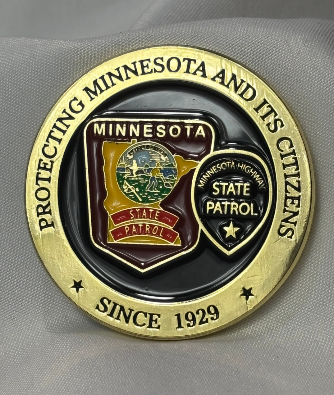 Minnesota State Patrol Challenge Coin Highway Police