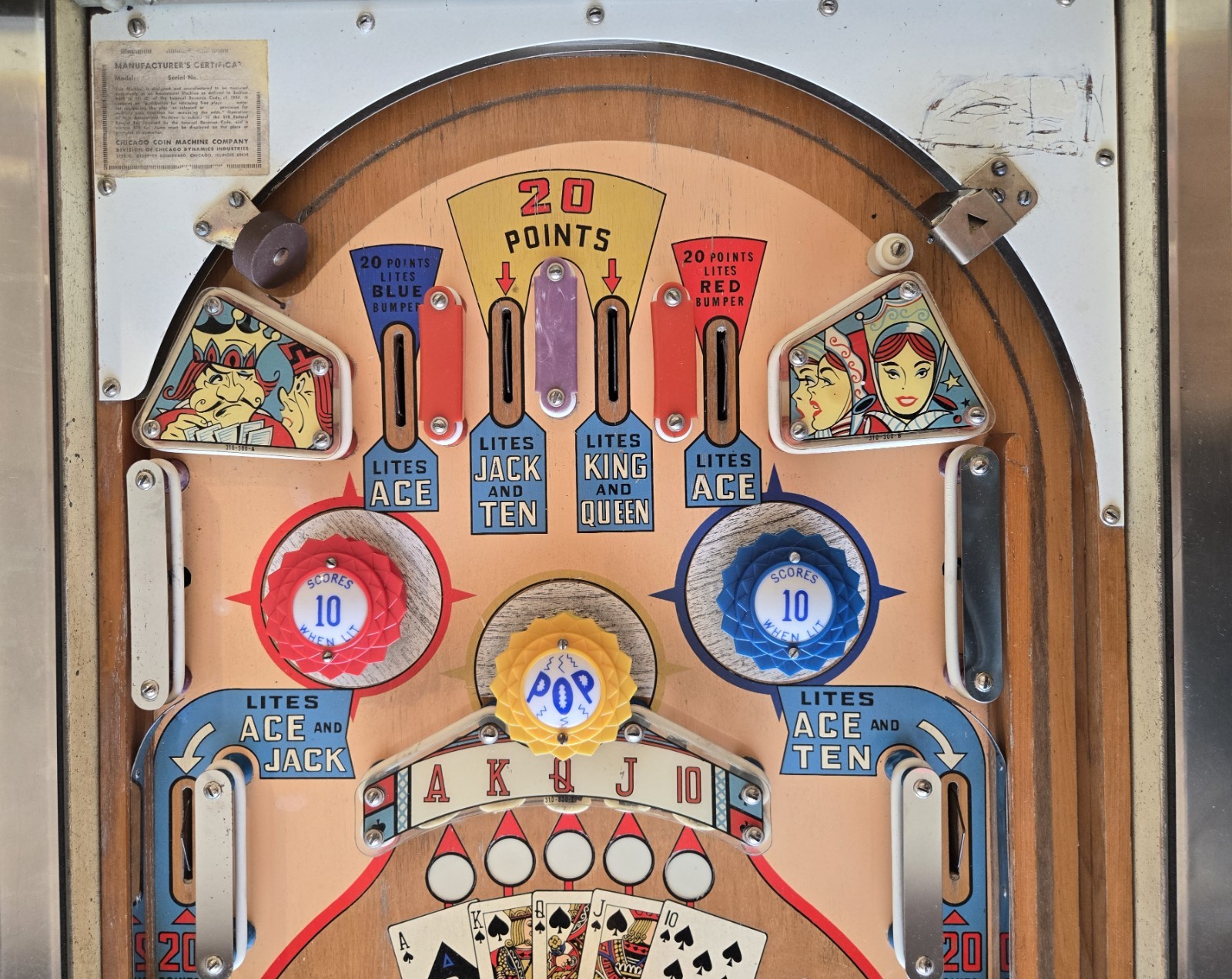 Refurbished Royal Flash Pinball Machine (Chicago Coin) 1964