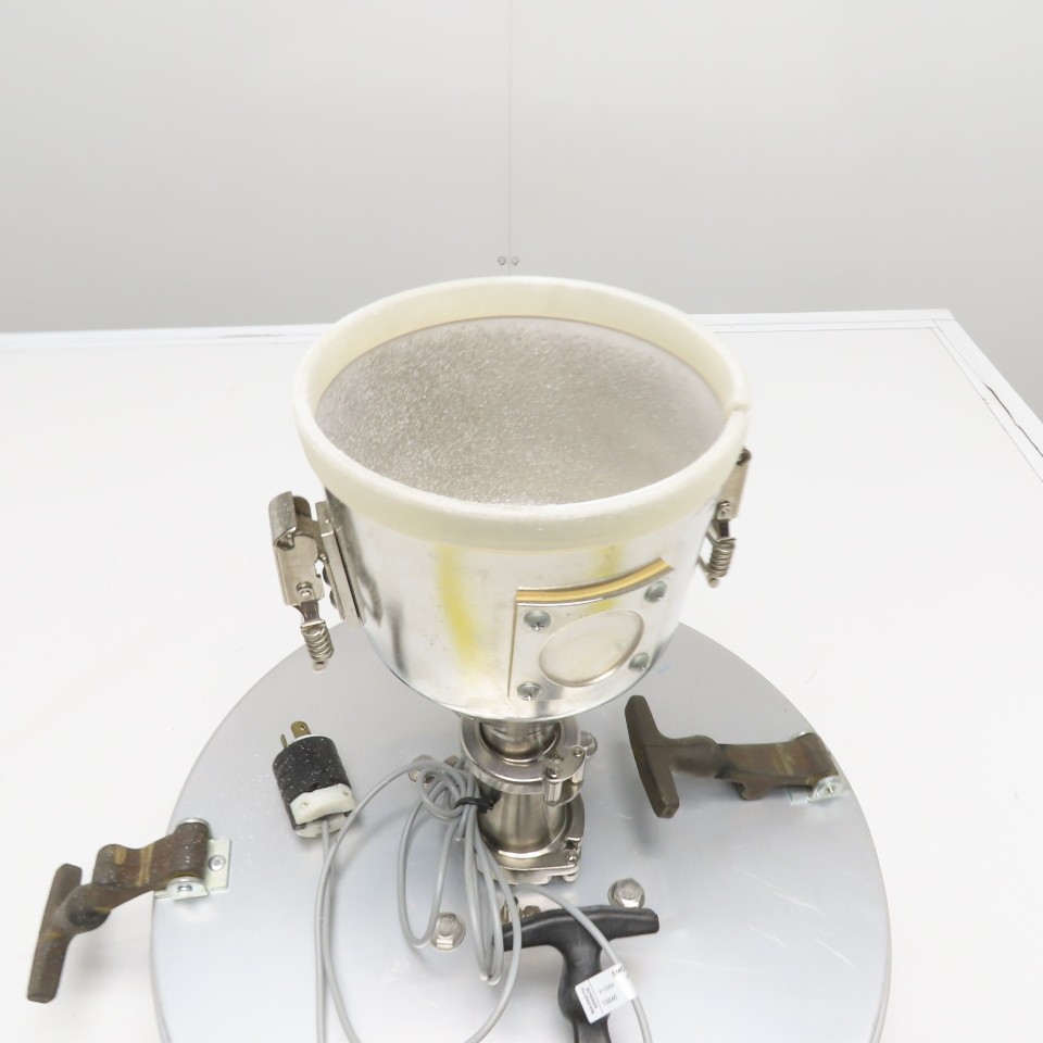 Bulk Powder Granule Unloader Funnel W/ Dust Extraction Hood & Level Sensor