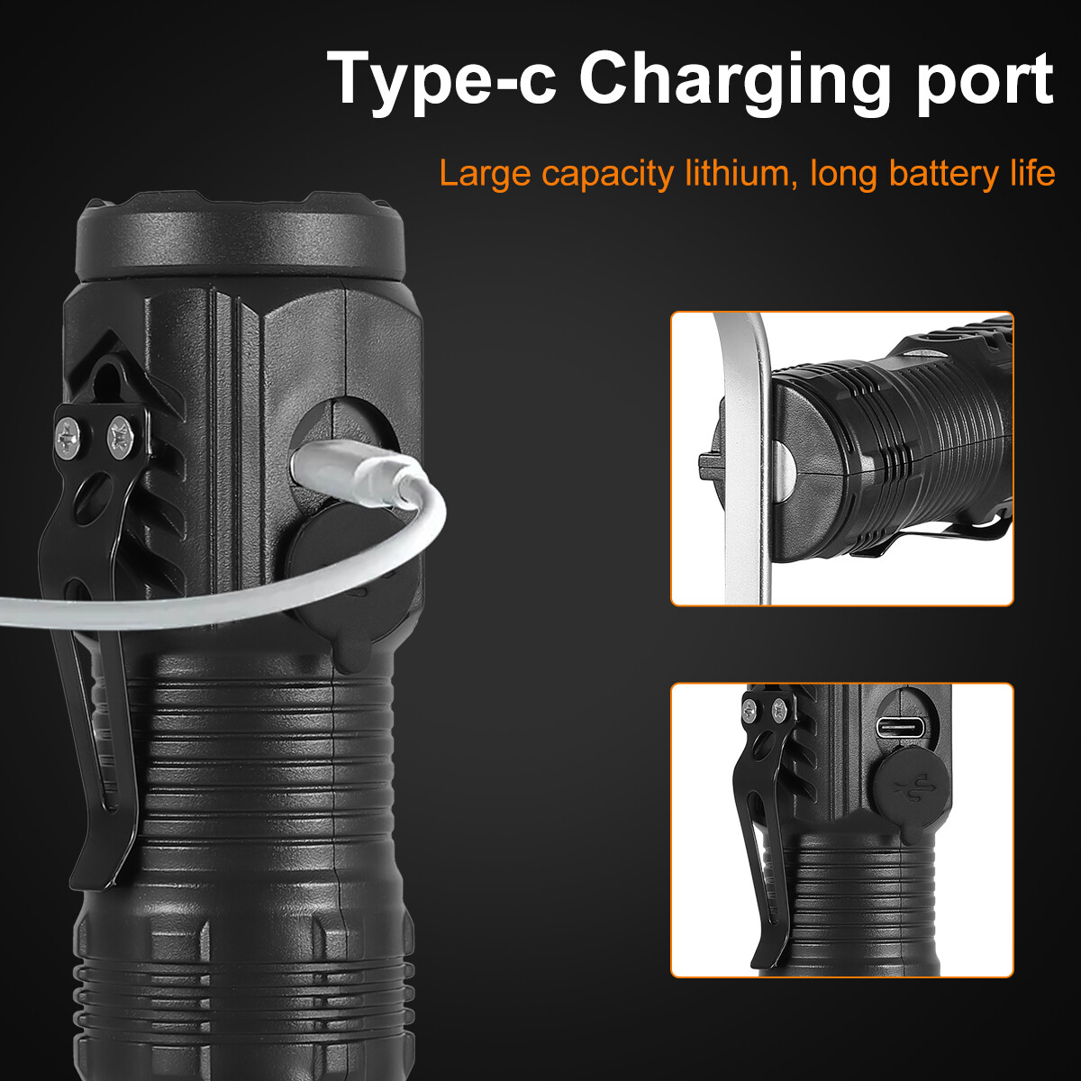 Mini Rechargeable LED Flashlight Tactical Lamp Super Bright Torch Light USB NEW