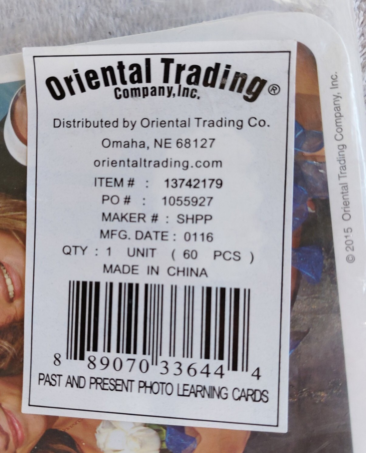 Oriental Trading Company Color & B&W Past and Present Photo Learning Cards 2015