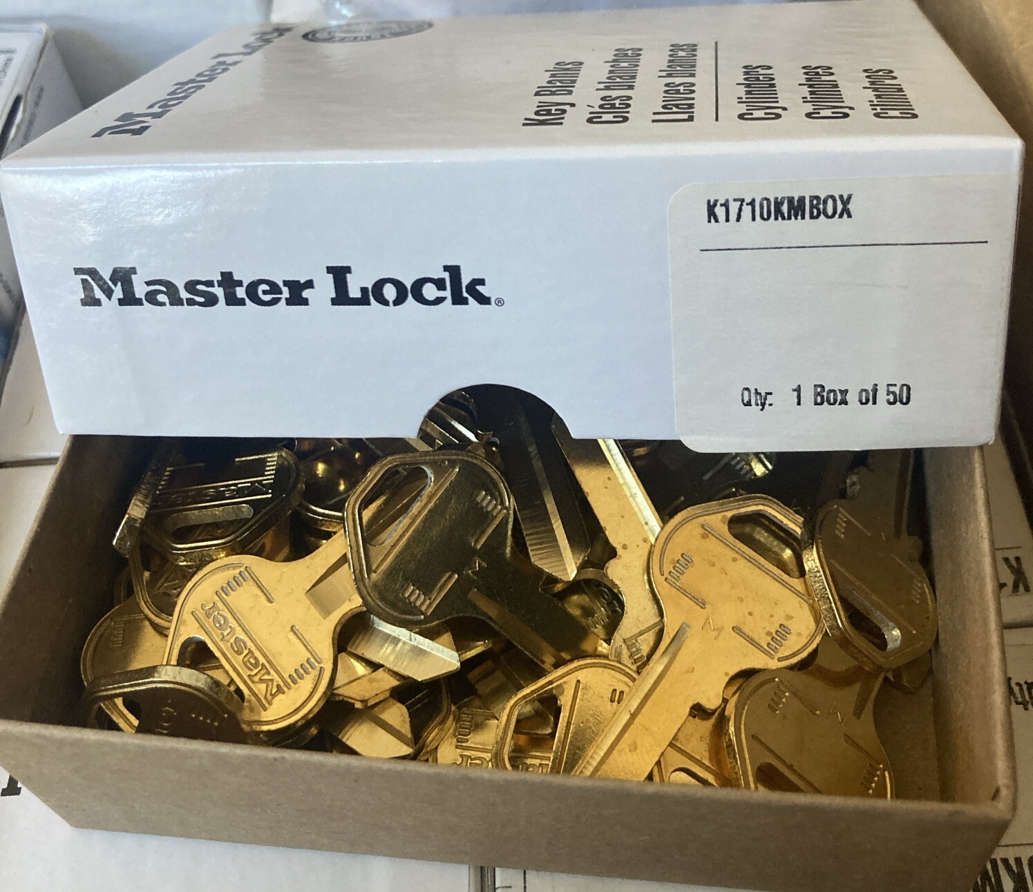Master Lock K1710KMBOX Key Blank for 1710MK, 1714MK, and 1790MK 50 Pack Pieces