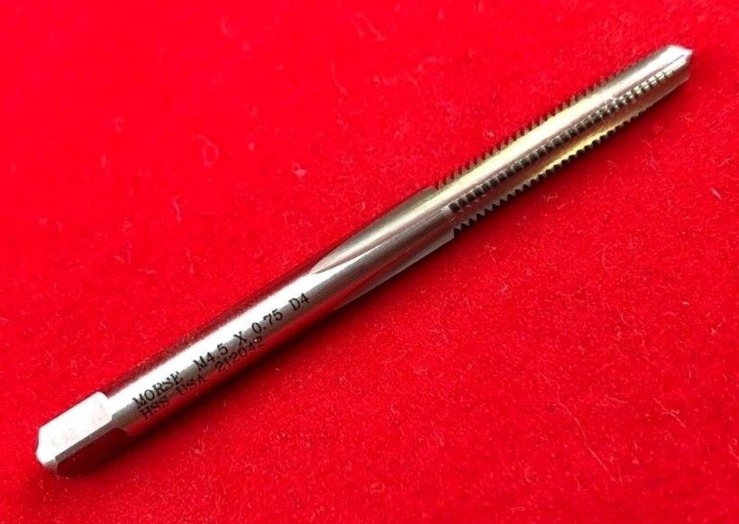 M4.5 X 0.75 Taper Hand Tap Morse MT3838149 4.5MM HSS RH 4Flute D4 USA Metric