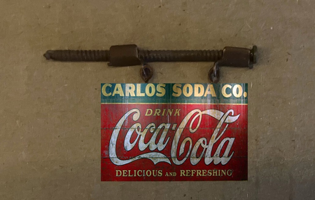 WEATHERED METAL HO SCALE HANGING BUILDING SIGN COLA GENERAL STORE DIORAMA HOH10
