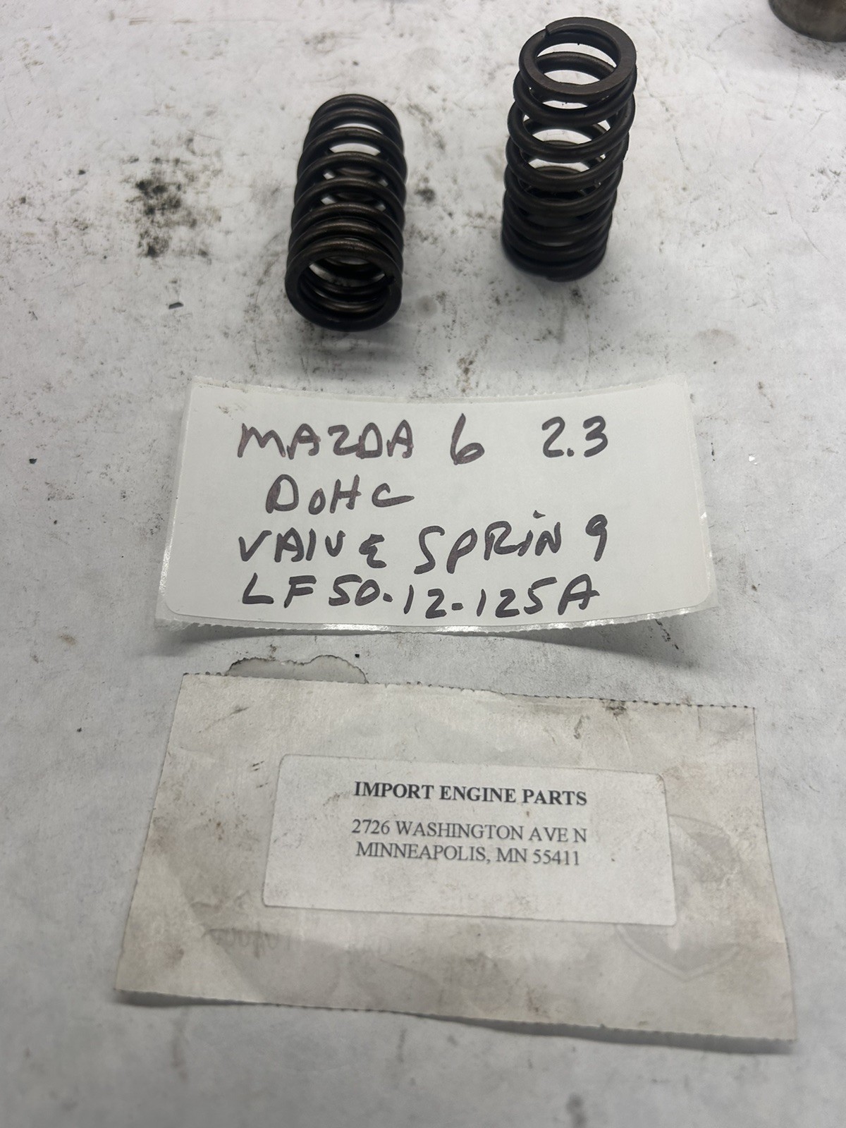 VALVE SPRNG *USED* FITS MAZDA 6 2260cc DURATEC DOHC 2003-2008 LF50-12-125A USED