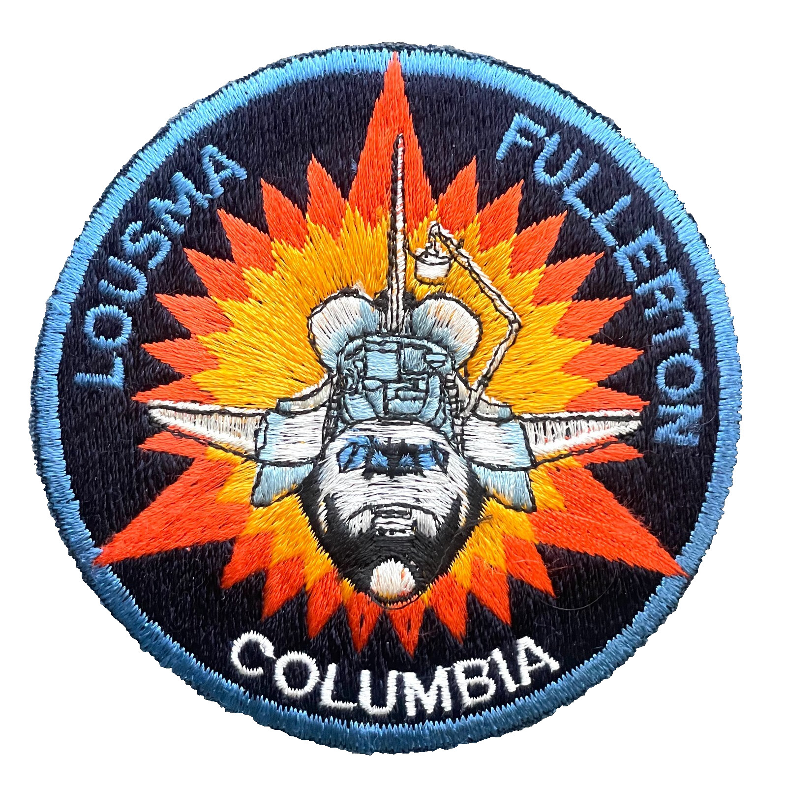 VINTAGE ORIGINAL STS 3 LION BROTHERS NASA SHUTTLE CLOTH BACK SPACE PATCH 4" NOS