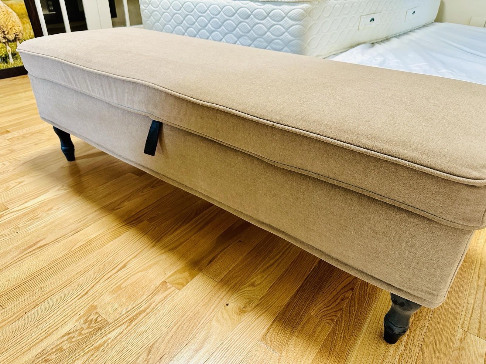 IKEA Stocksund Upholstered Storage Bench In Ljungen Beige